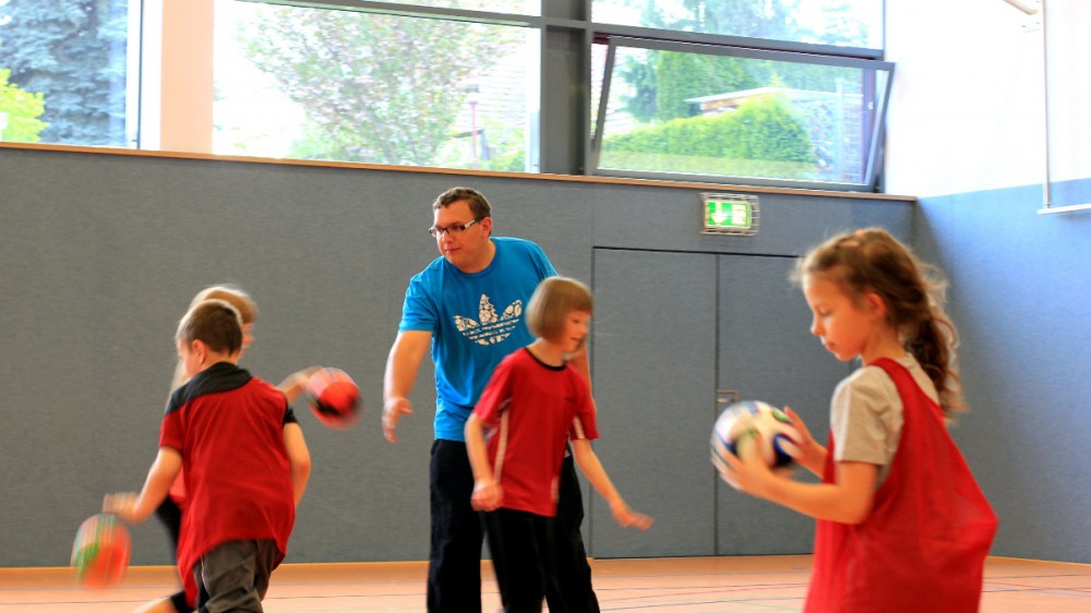 Tony Heinrich beim Training unserer E-Jugend