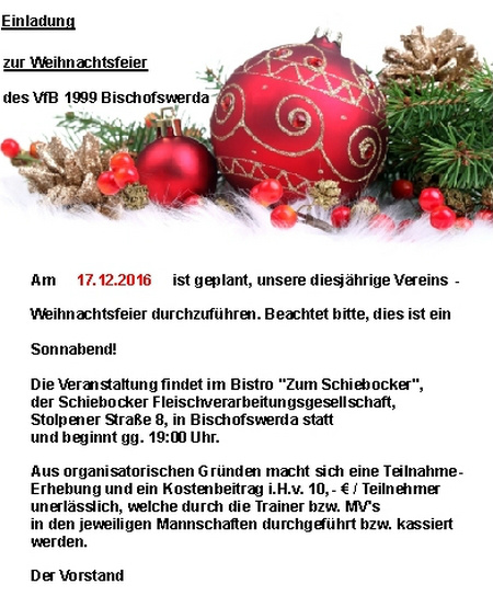 Weihnachtsfeier 2016