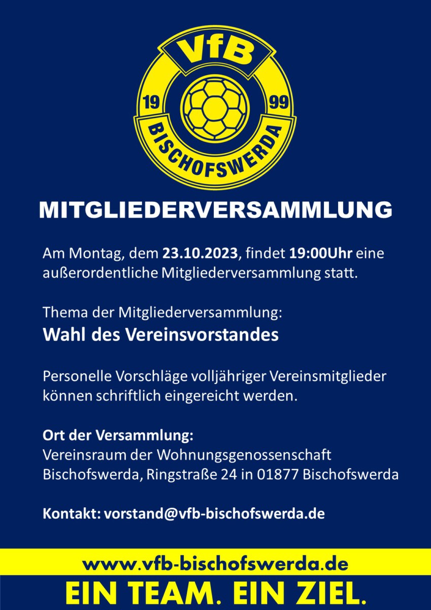 Vorstandswahl Heimspiel 23.09.2023