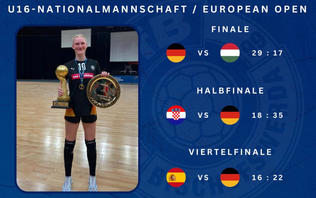 U16 mit Helene Lieschke gewinnt European Open